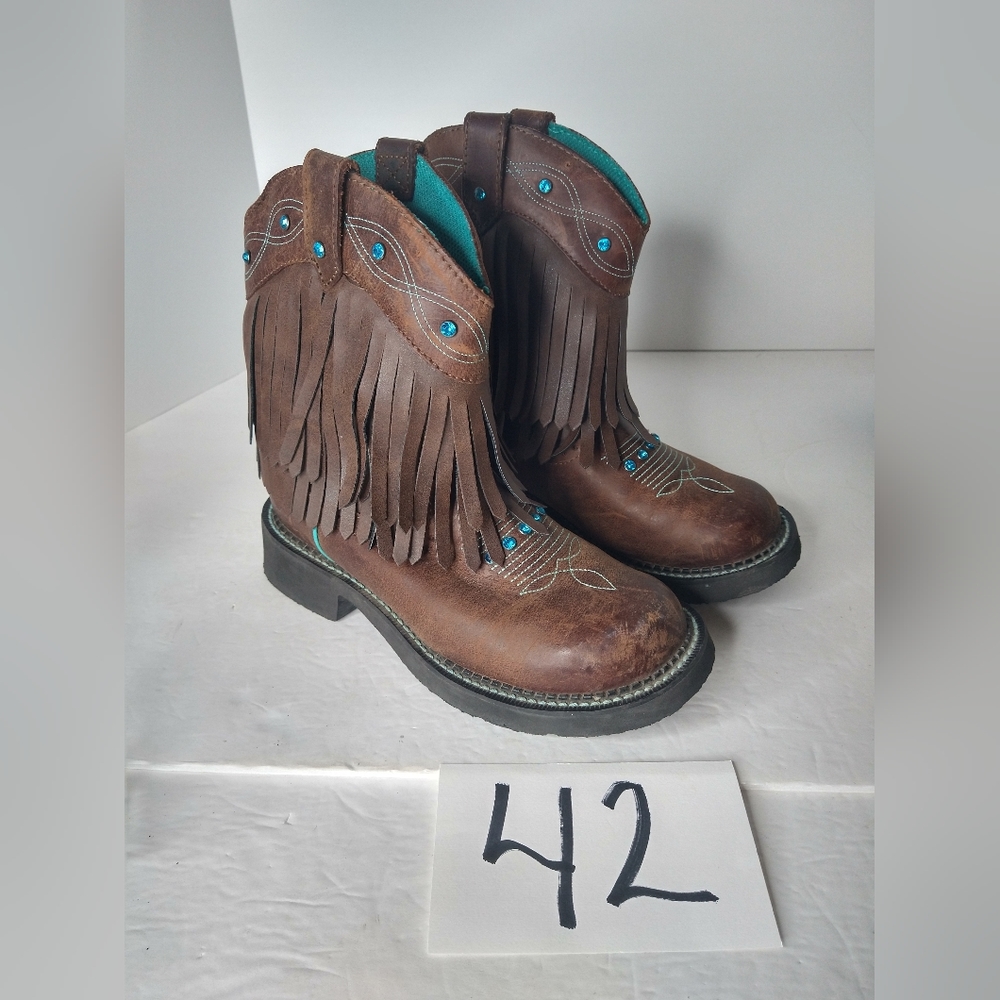 Justin Womens Gemma Cognac Boots Western Cowgirl Size 7B